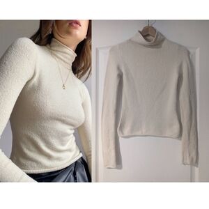 Aritzia Wilfred | Darling Funnel Neck Sweater In Heather Birch